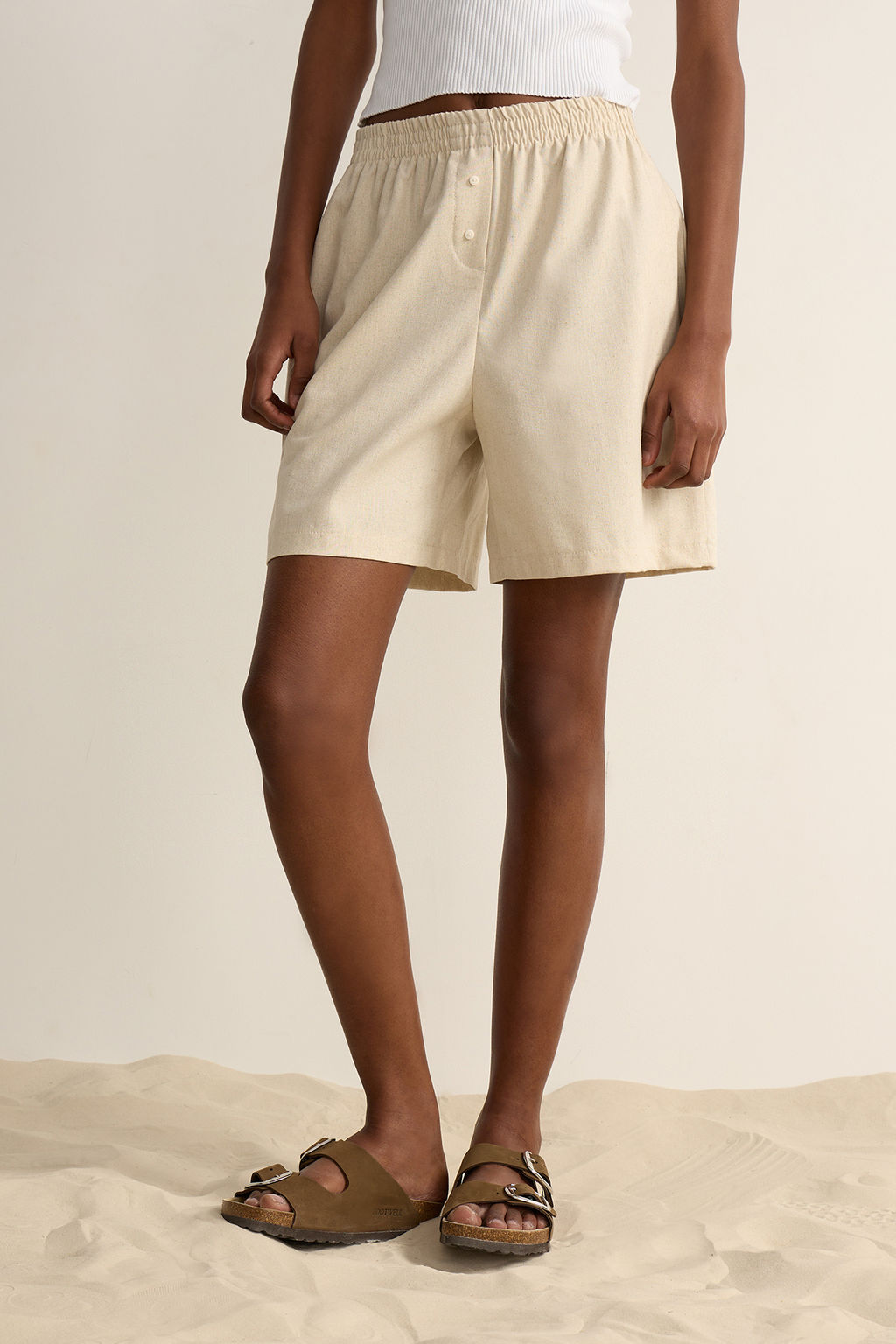 Шорты изо льна на резинке - Mollis фото 4