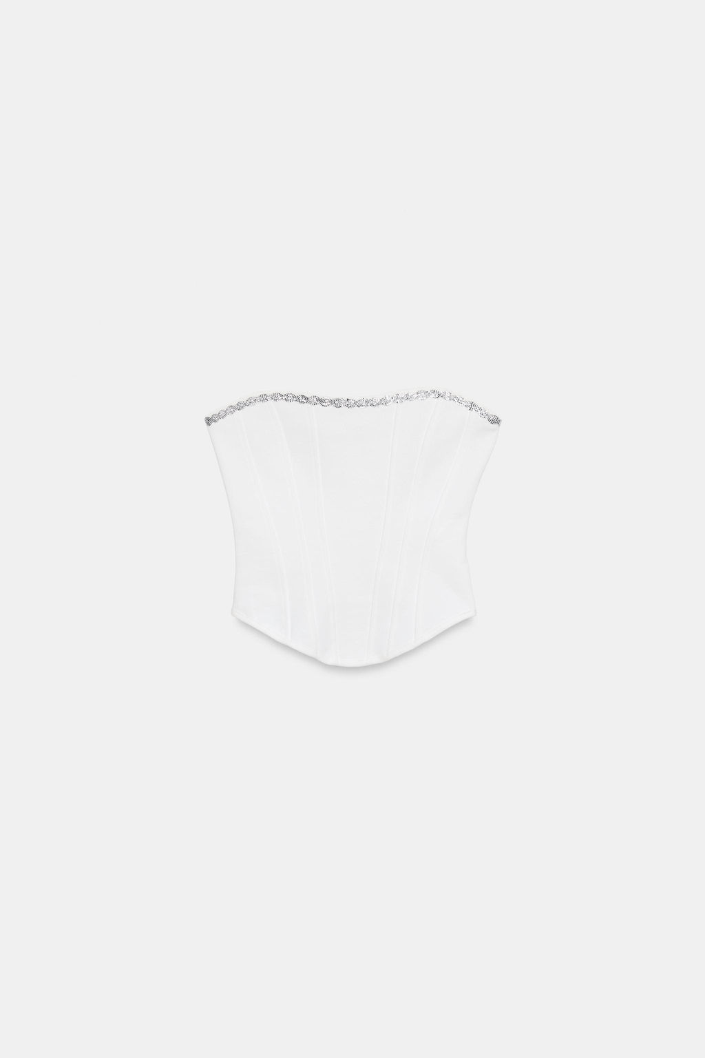 TOP CORSETERO STRETCH BRILLOS / Blanco roto - Zara фото 4
