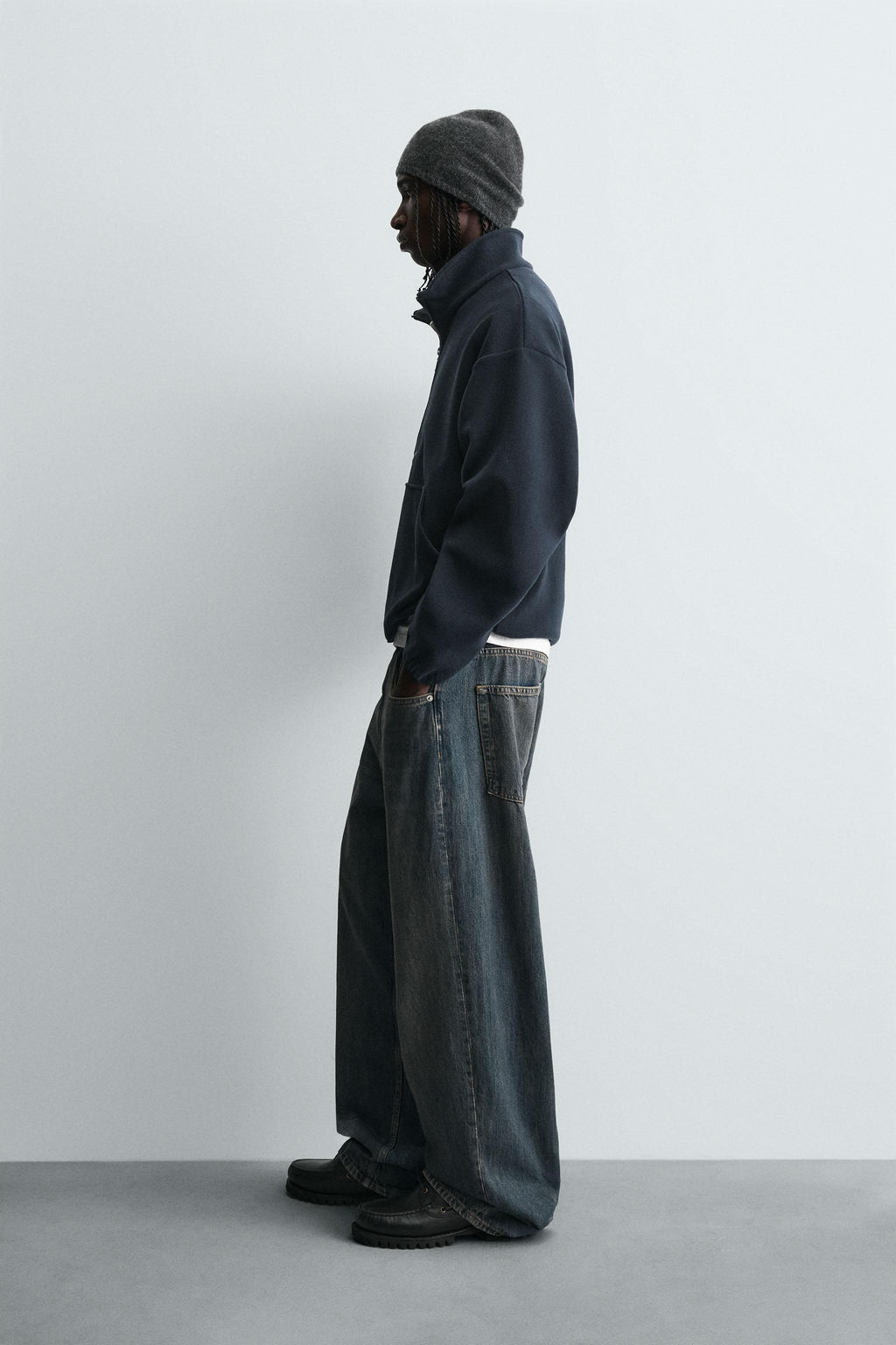 EMBROIDERED FAUX SHEARLING POUCH POCKET JACKET - Zara фото 3