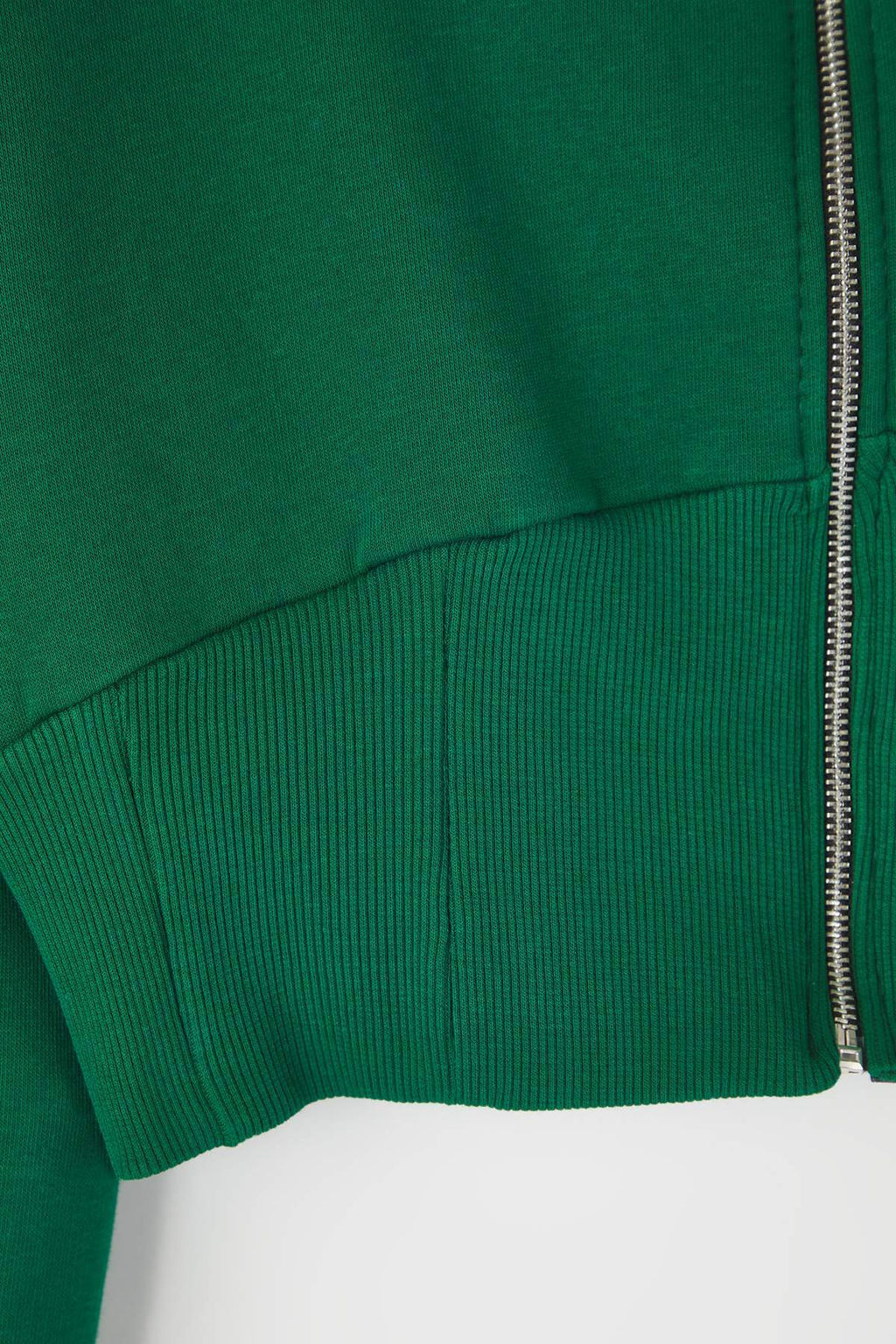 Zumrut Yesili Fermuarl? Kapusonlu Belden Oturmal? Esnek Orme Sweatshirt TWOAW26SW00089 - Trendyolmilla фото 6