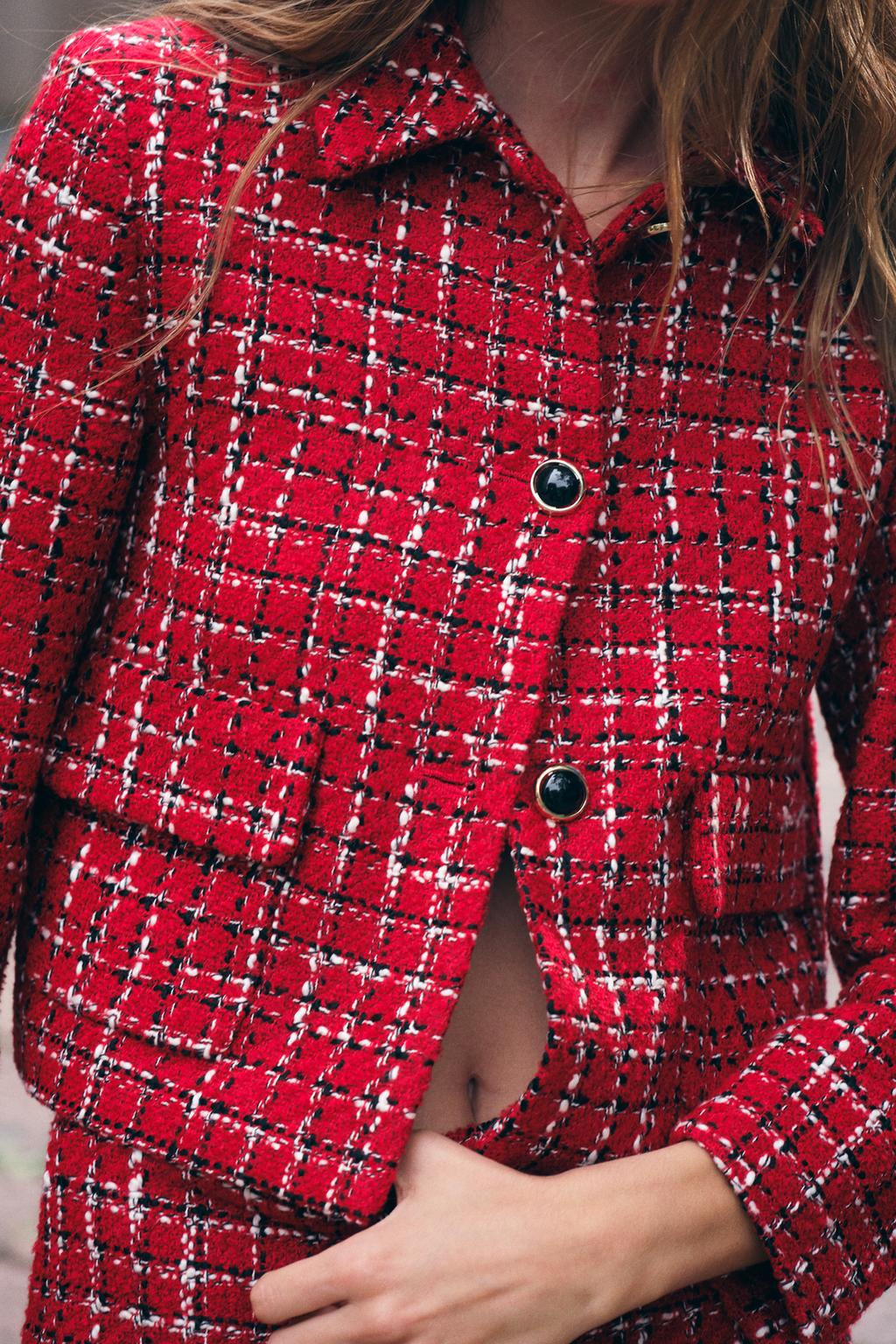 STRUCTURED JACKET WITH SHOULDER PADS - Zara фото 3