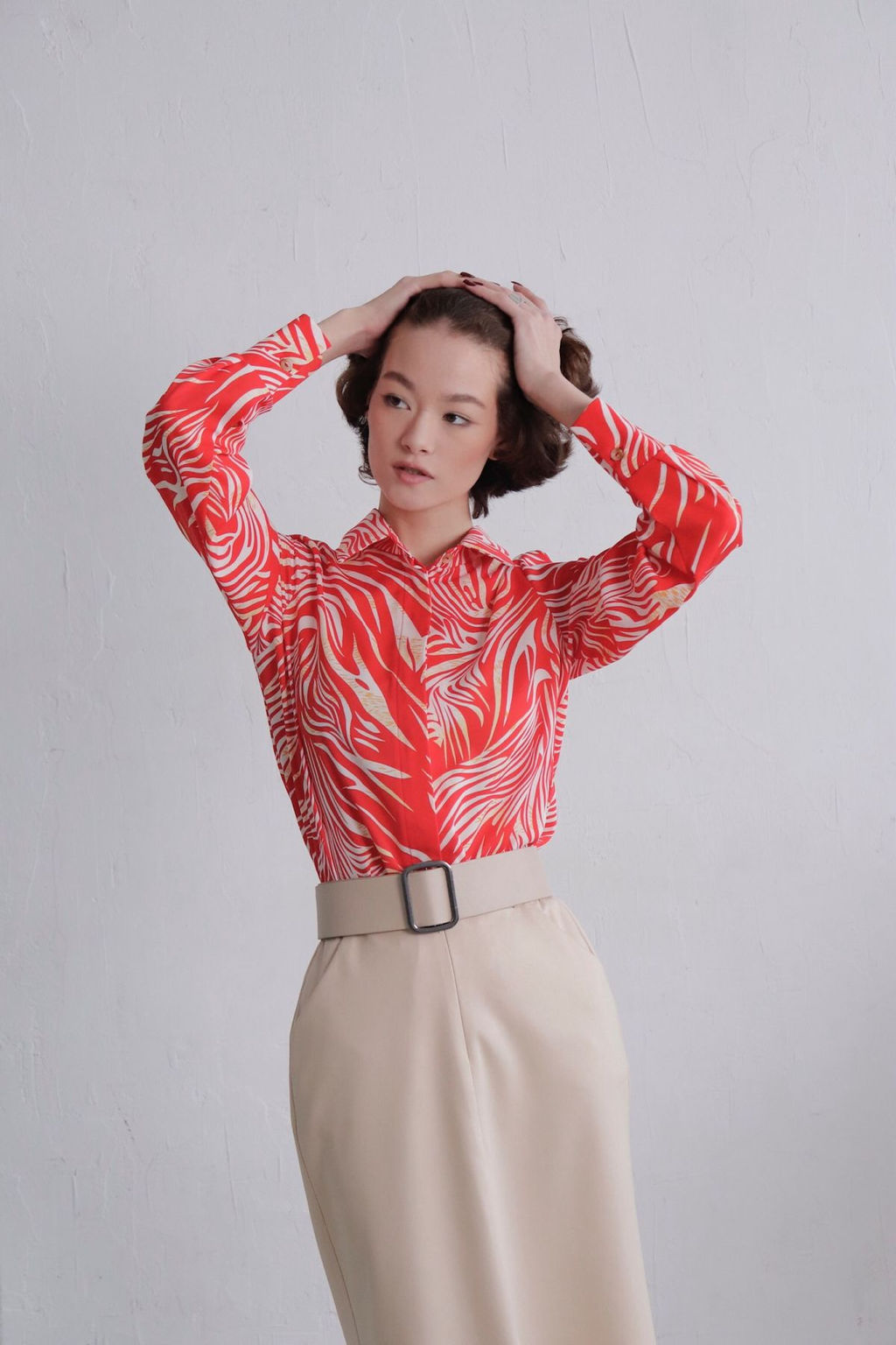 11529 Рубашка с супатной застёжкой красная - Martichelli фото 3