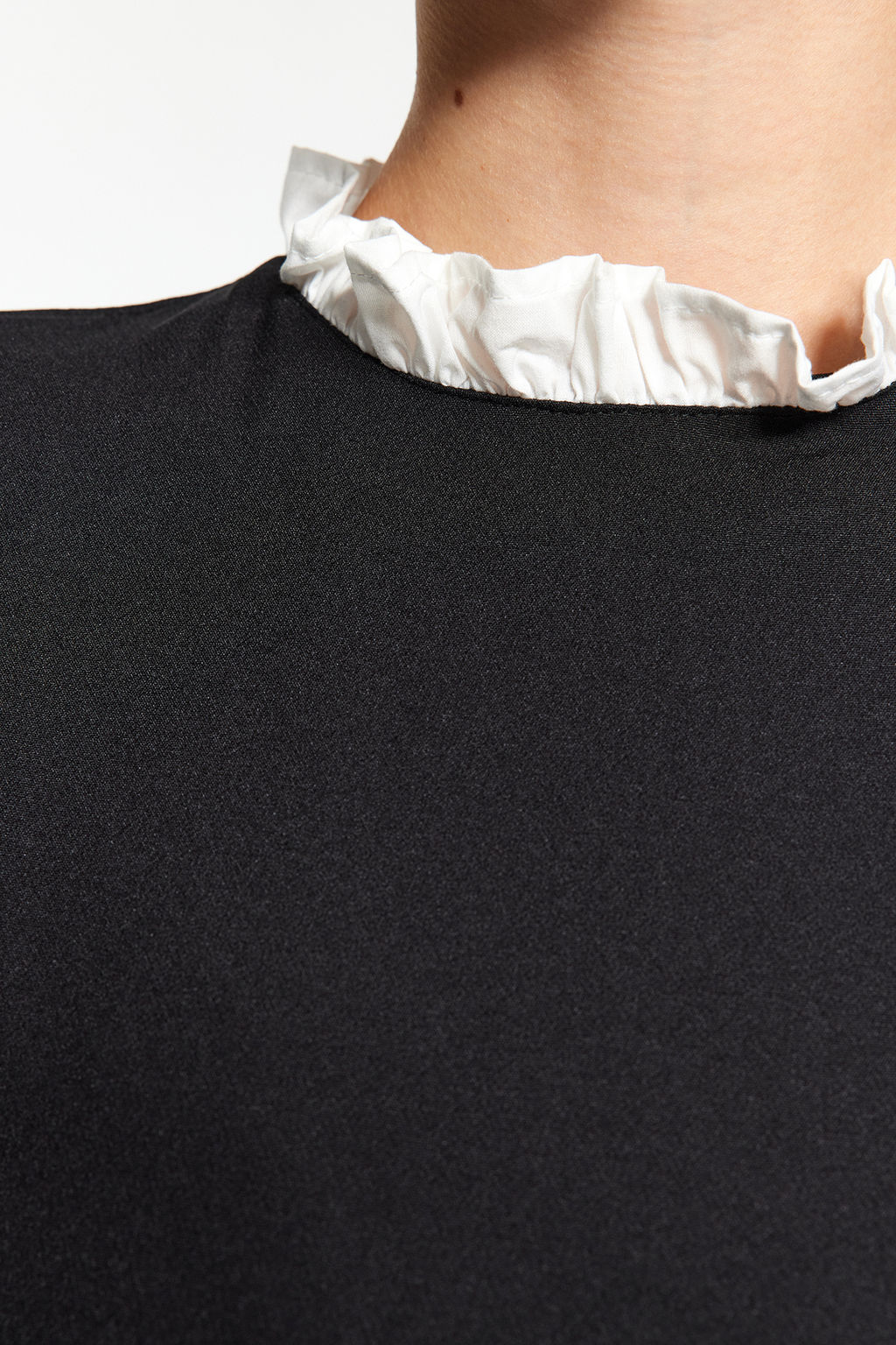 Trendyolmilla Siyah A Kesim Gomlek Detayl? Mini Dokuma Elbise TWOAW24EL00587  фото 7