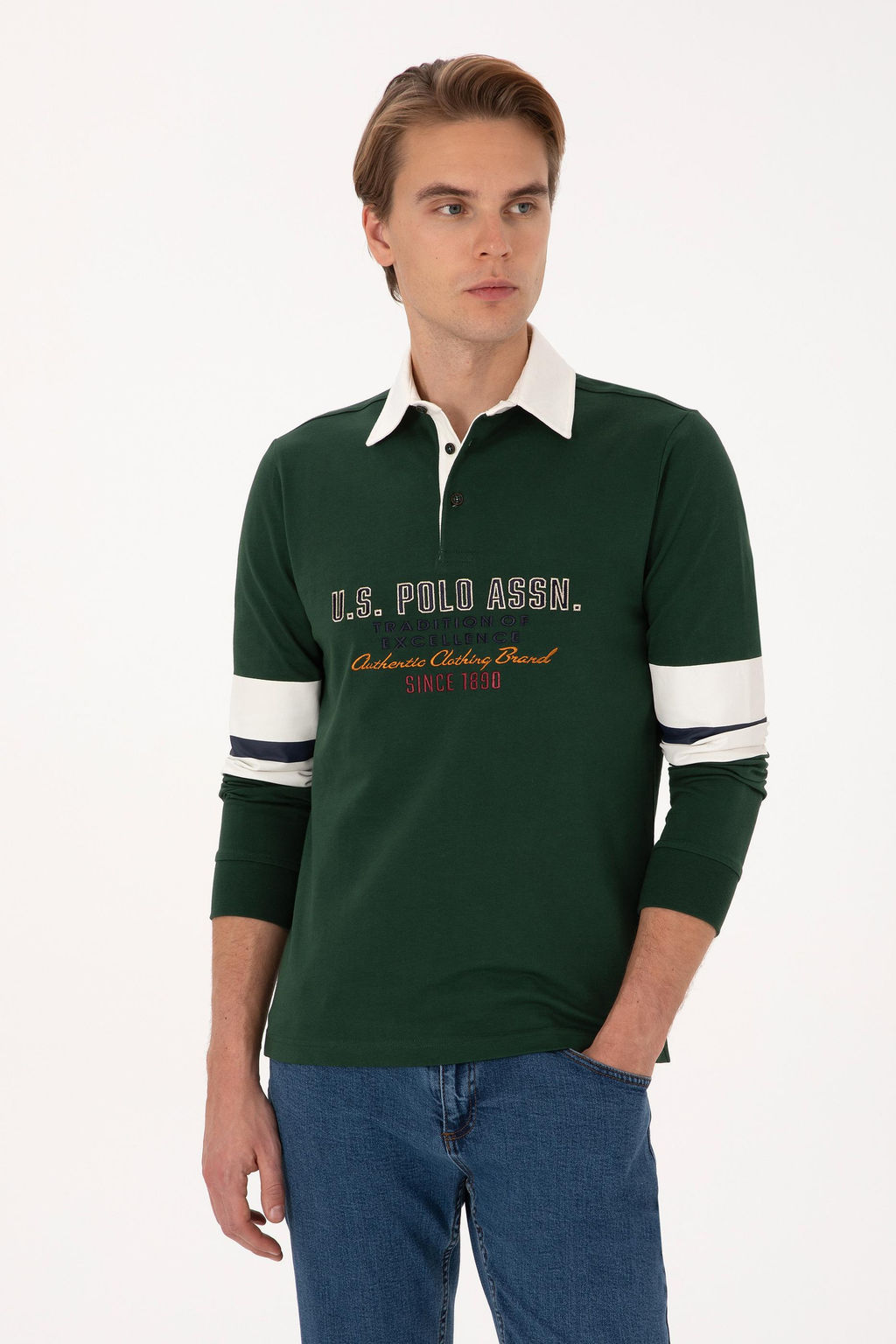 Erkek Koyu Ye_il Sweatshirt