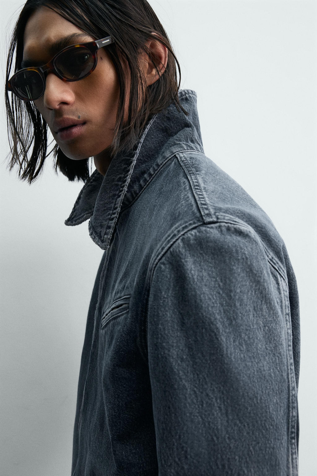 LIMITED EDITION ZIP-UP DENIM JACKET - Zara фото 13