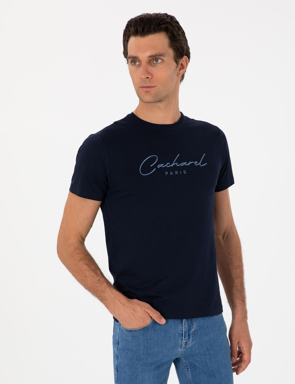 Lacivert Slim Fit Ti__rt - Cacharel фото 3