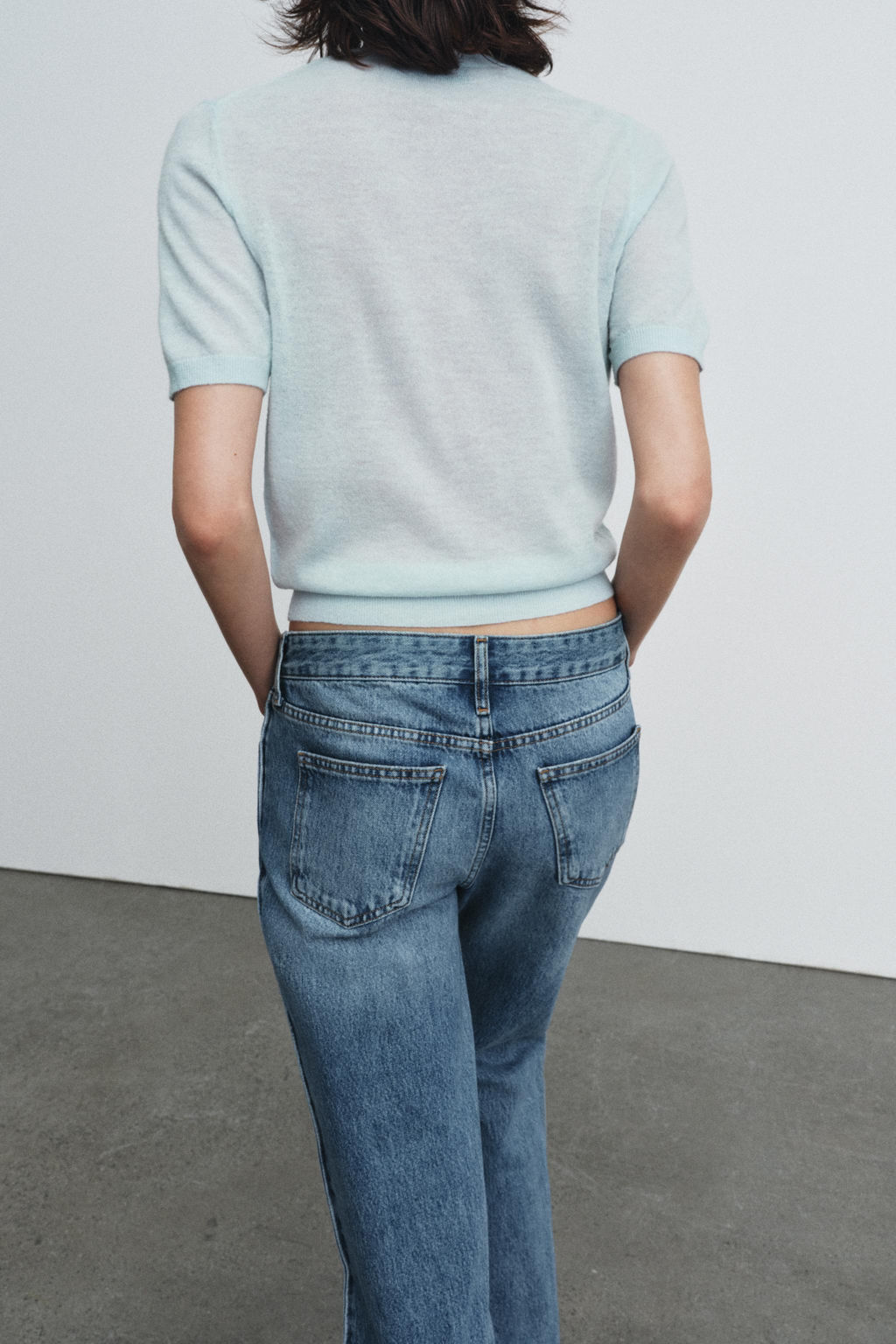 SHORT SLEEVE WOOL BLEND JUMPER - Zara фото 4