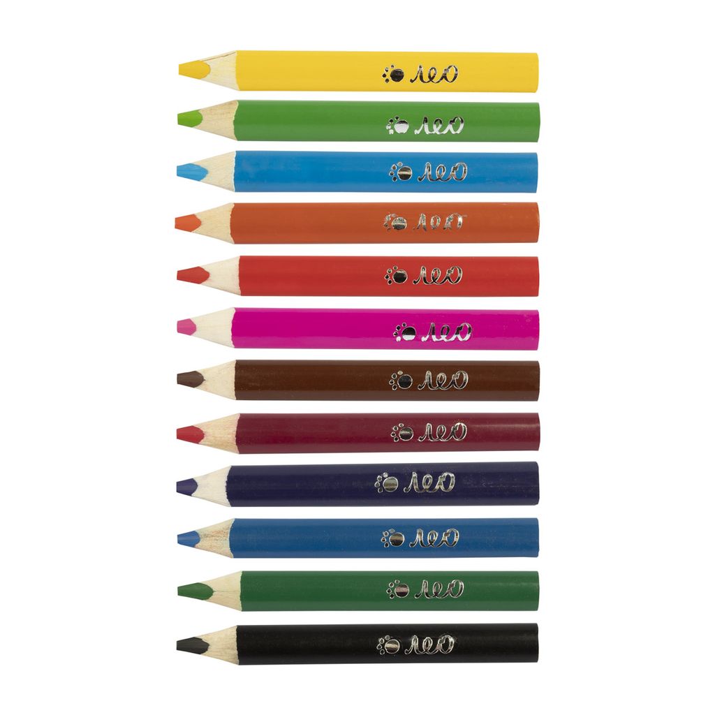 Лео Расти Набор цветных трехгранных коротких карандашей джамбо LTJS-12 заточенный 12 х 12 цв  фото 3