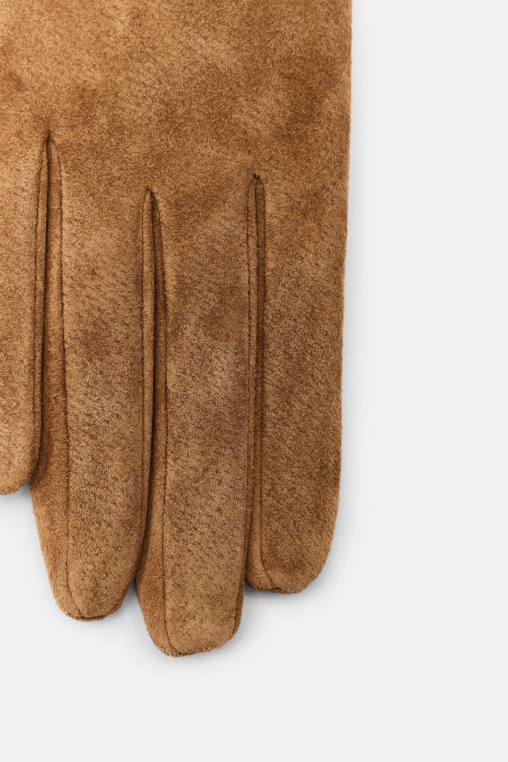 100% SUEDE LEATHER GATHERED GLOVES - Zara фото 4