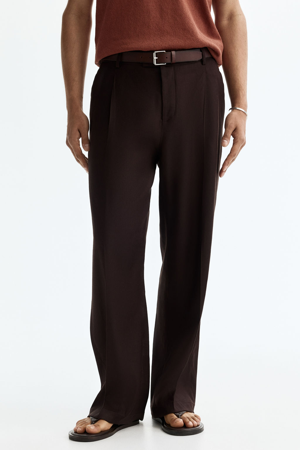 Pantal?n sastre en mezcla de lino Relaxed Fit - H&m фото 7