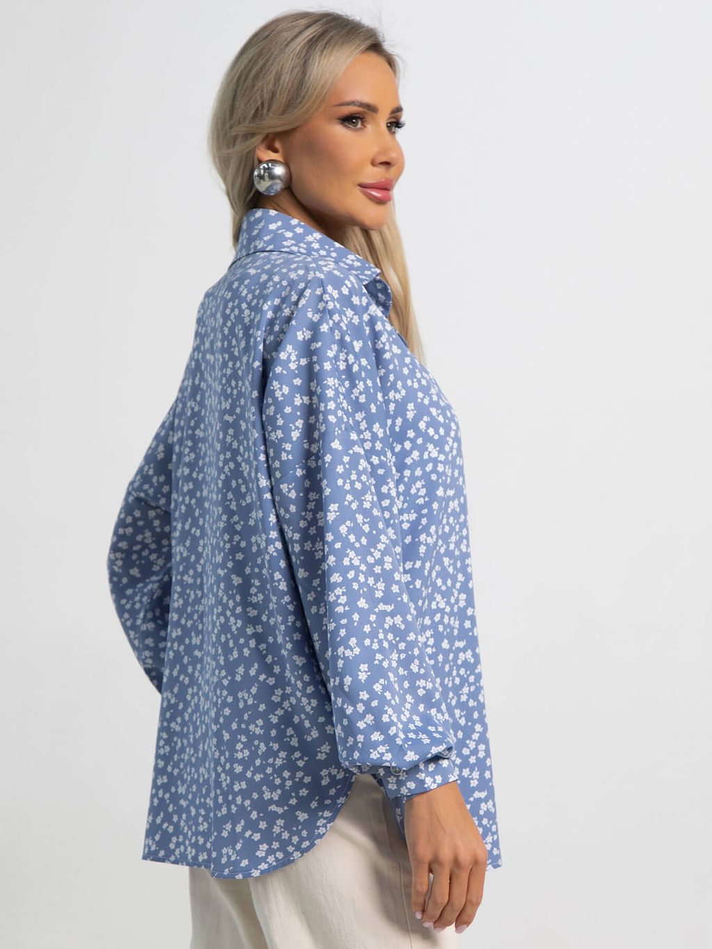 Блуза На пульсе моды (голубая) Б15418-1М