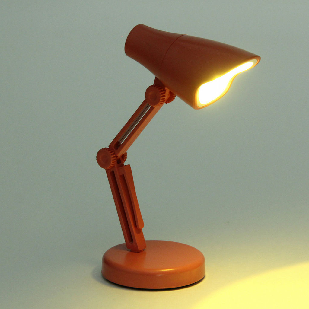 Цена за 2 шт. Настольная лампа "Sunshine" 4*4*11 см LED, батарейки AG3, 0.2W, Коралловый