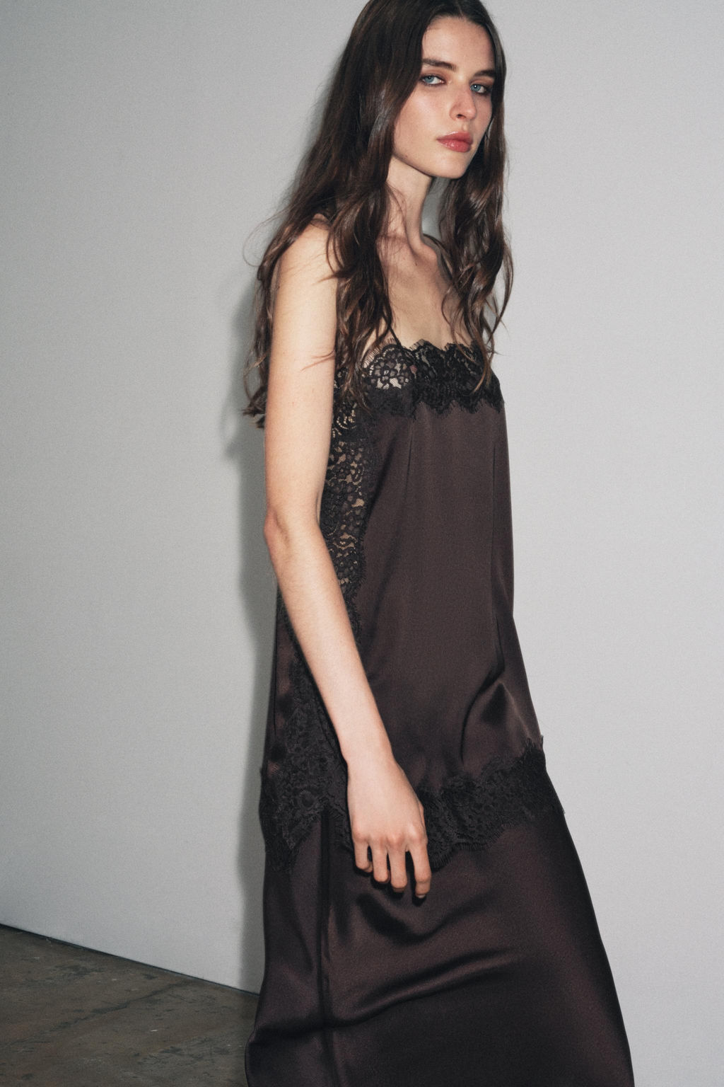 ZW COLLECTION SATIN LACE TOP - Zara фото 6