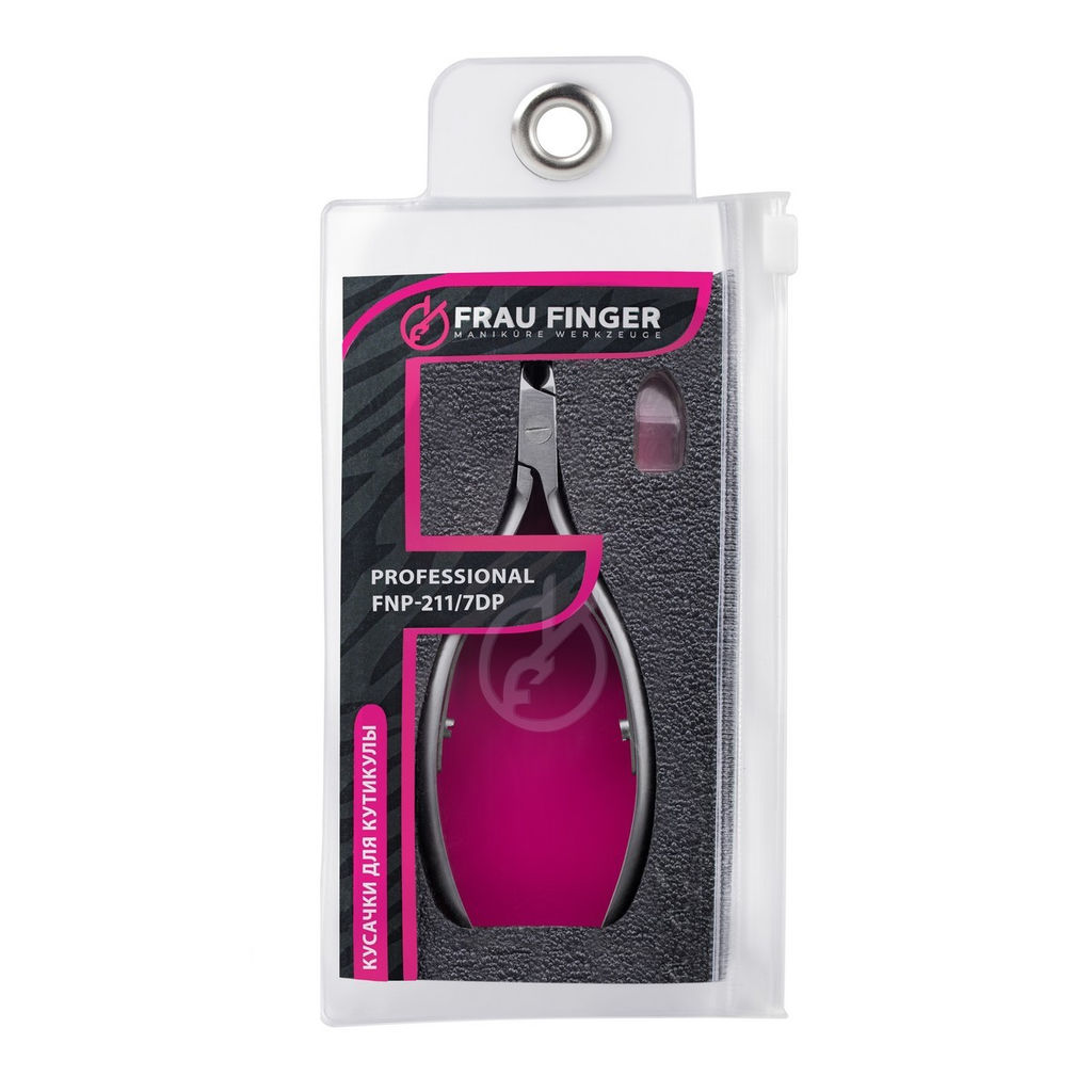 Frau Finger Кусачки маникюрные для кутикулы / Professional FNP-211/7DP, двойная пружина, ручная заточка, 7 мм