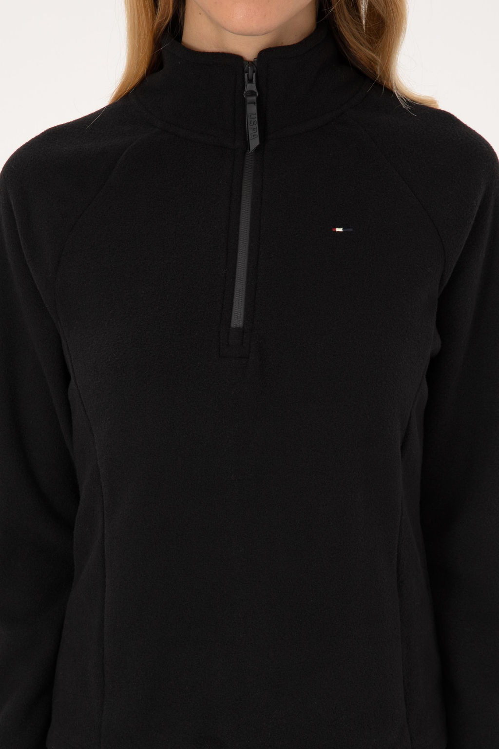 Kad_n Siyah Fermuarl_ Dik Yaka Polar Sweatshirt - U.s. polo assn фото 6
