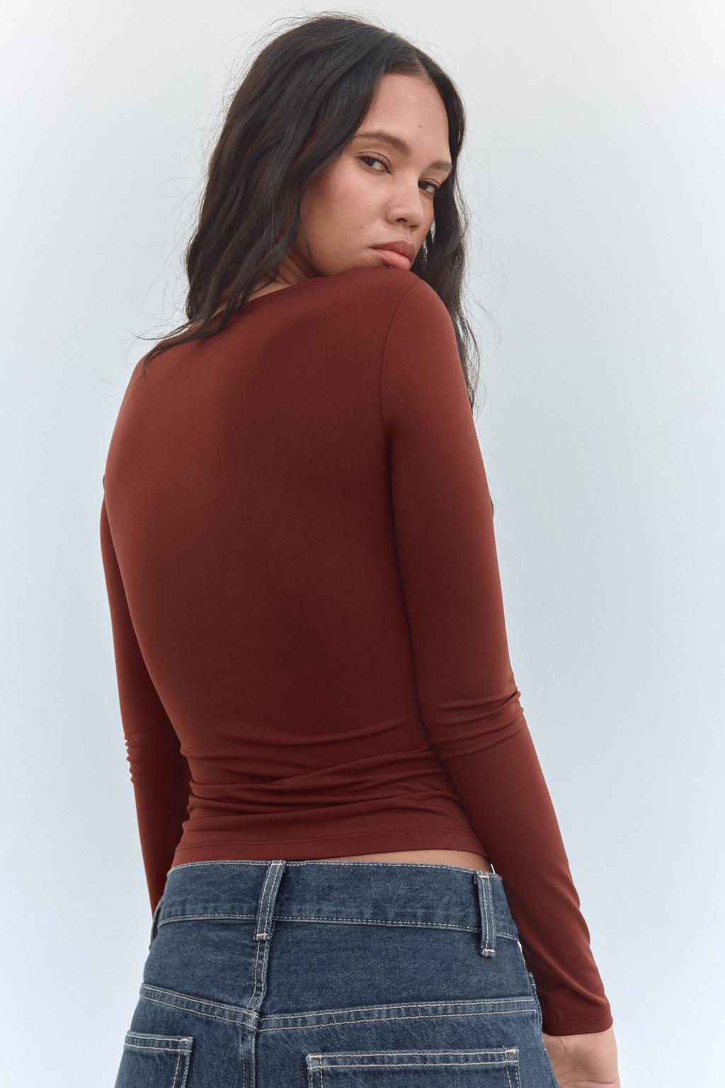 DRAPED TOP - Zara фото 5