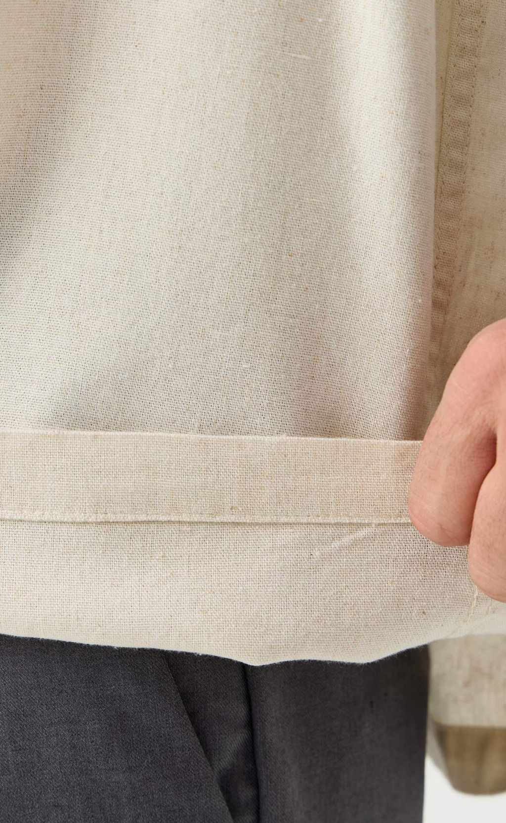 Рубашка к/р лен F611-0423 beige - Fine joyce фото 8