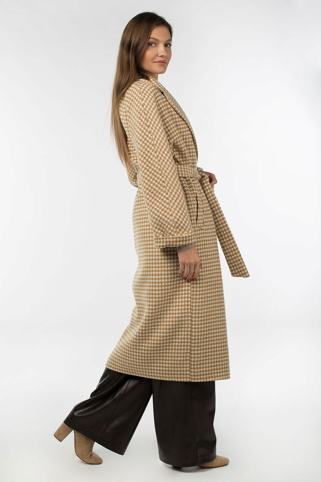 Пальто женское демисезонное (пояс) - El podio фото 5