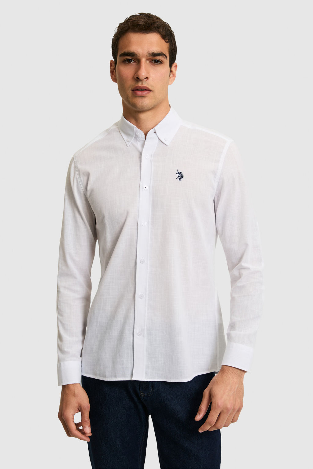 Erkek Beyaz Uzun Kollu Basic G_mlek - U.s. polo assn фото 3