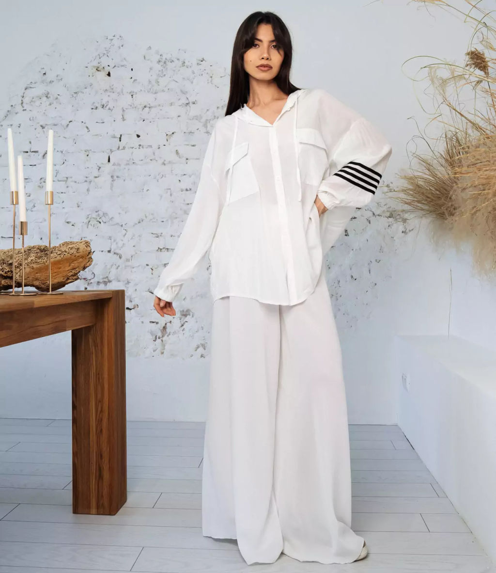 Рубашка #КТ30510-2, белый - Dommod фото 4