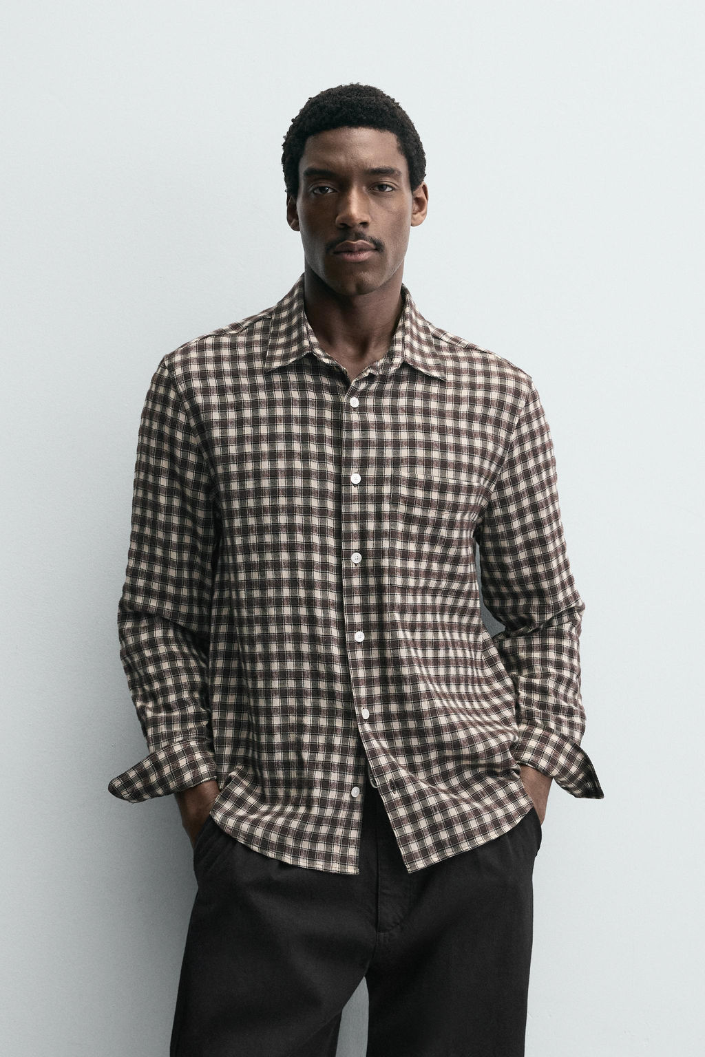 CHECK SHIRT WITH POCKET - Zara фото 2