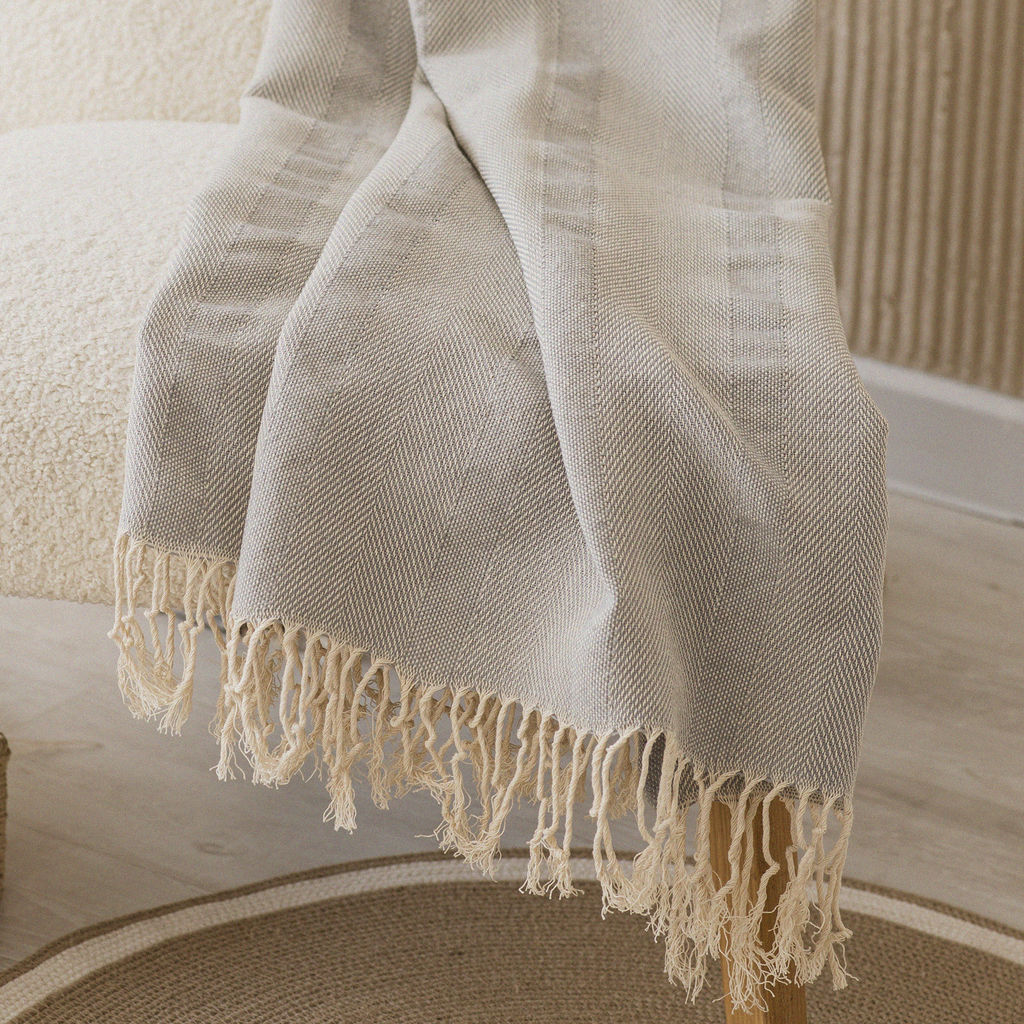 Плед хлопковый 140х200 серый - Уютности фото 7