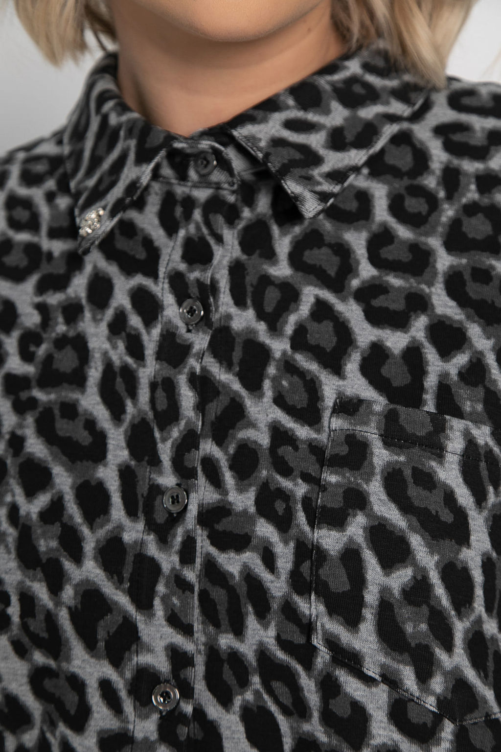 Рубашка Дарлин (серо-черная) Б14960-18М