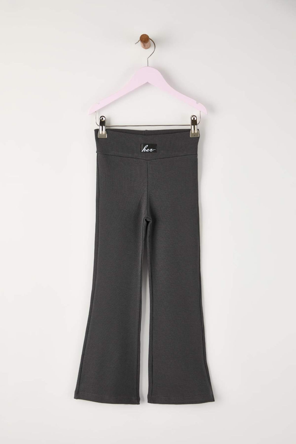 Lacivert K?z Cocuk Genis Paca/Flare Basic Orme Tayt TKDSS24TA00007 - Trendyolmilla фото 12