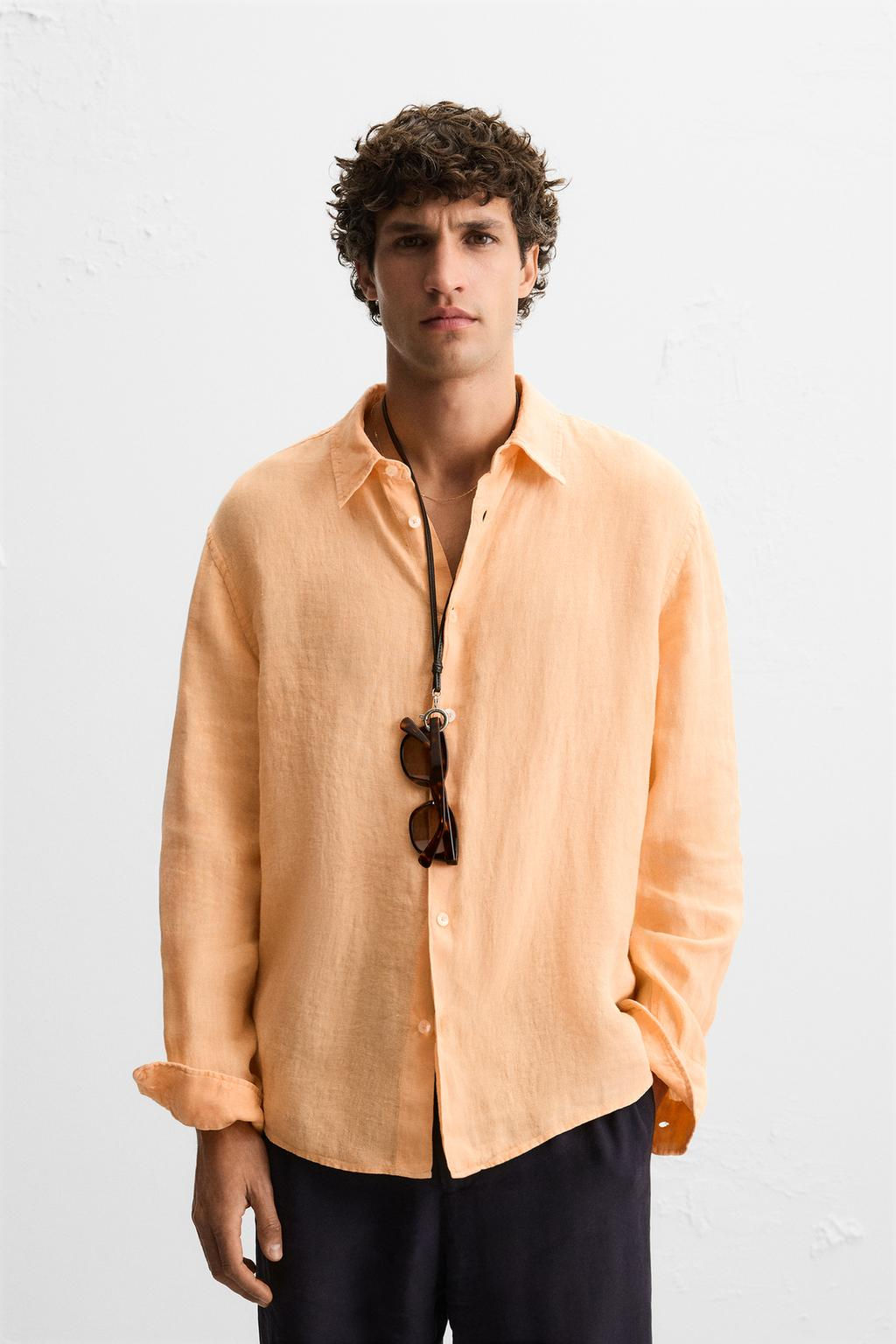 100% LINEN SHIRT - Zara фото 11