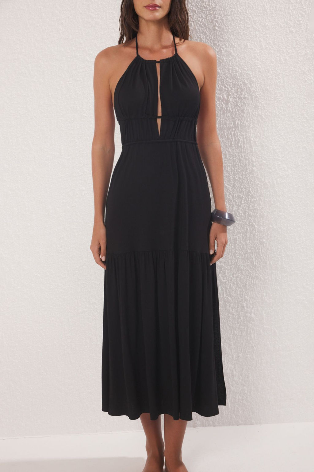 Siyah Orme Cut outl? Maxi Plaj Elbise TBESS25EL00123 - Trendyolmilla фото 3