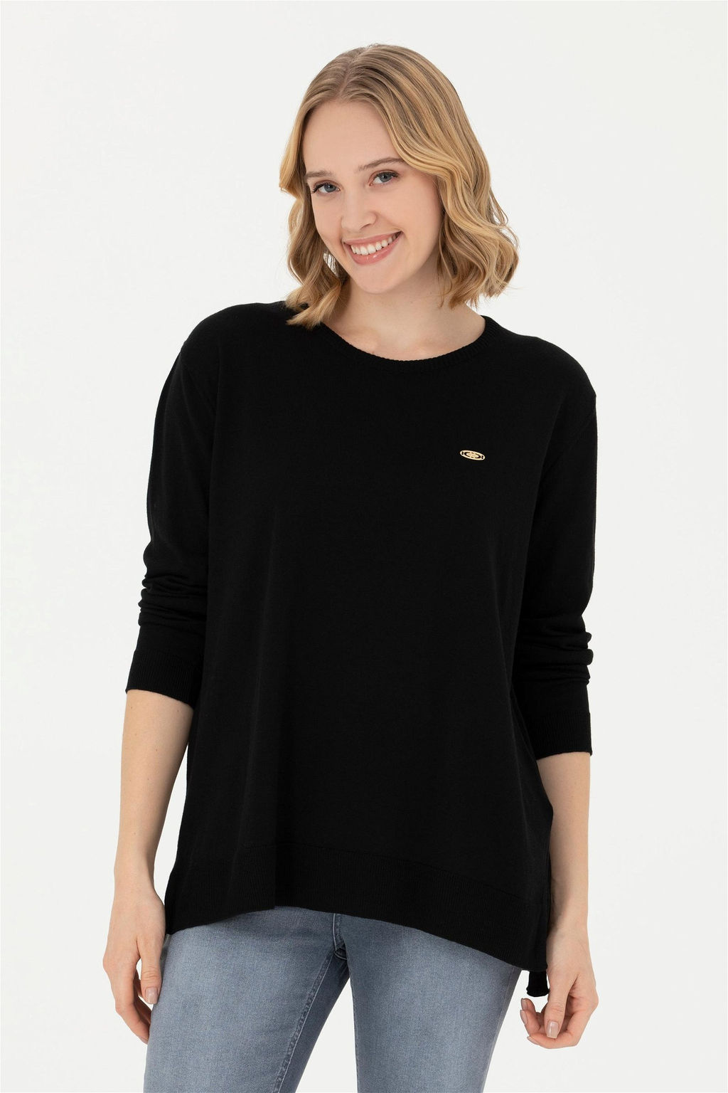 Женский черный базовый свитер - U.s. polo assn фото 8