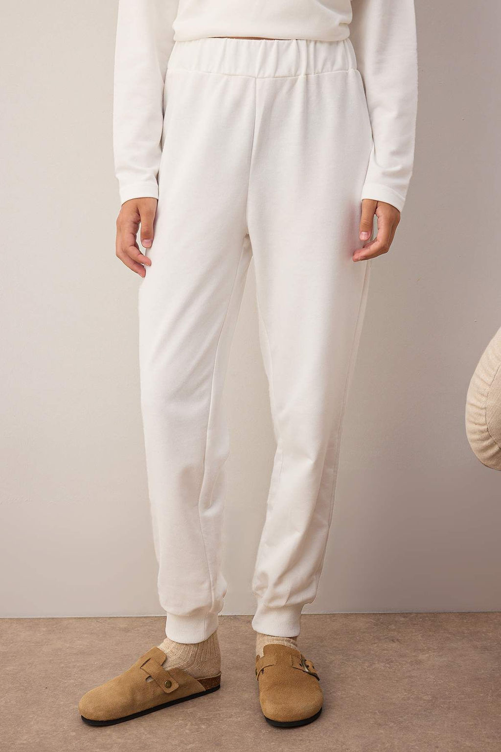 Ekru Y?lbas? Temal? Slogan Nak?sl? Orme Pijama Tak?m? THMAW26PT00034 - Trendyolmilla фото 3