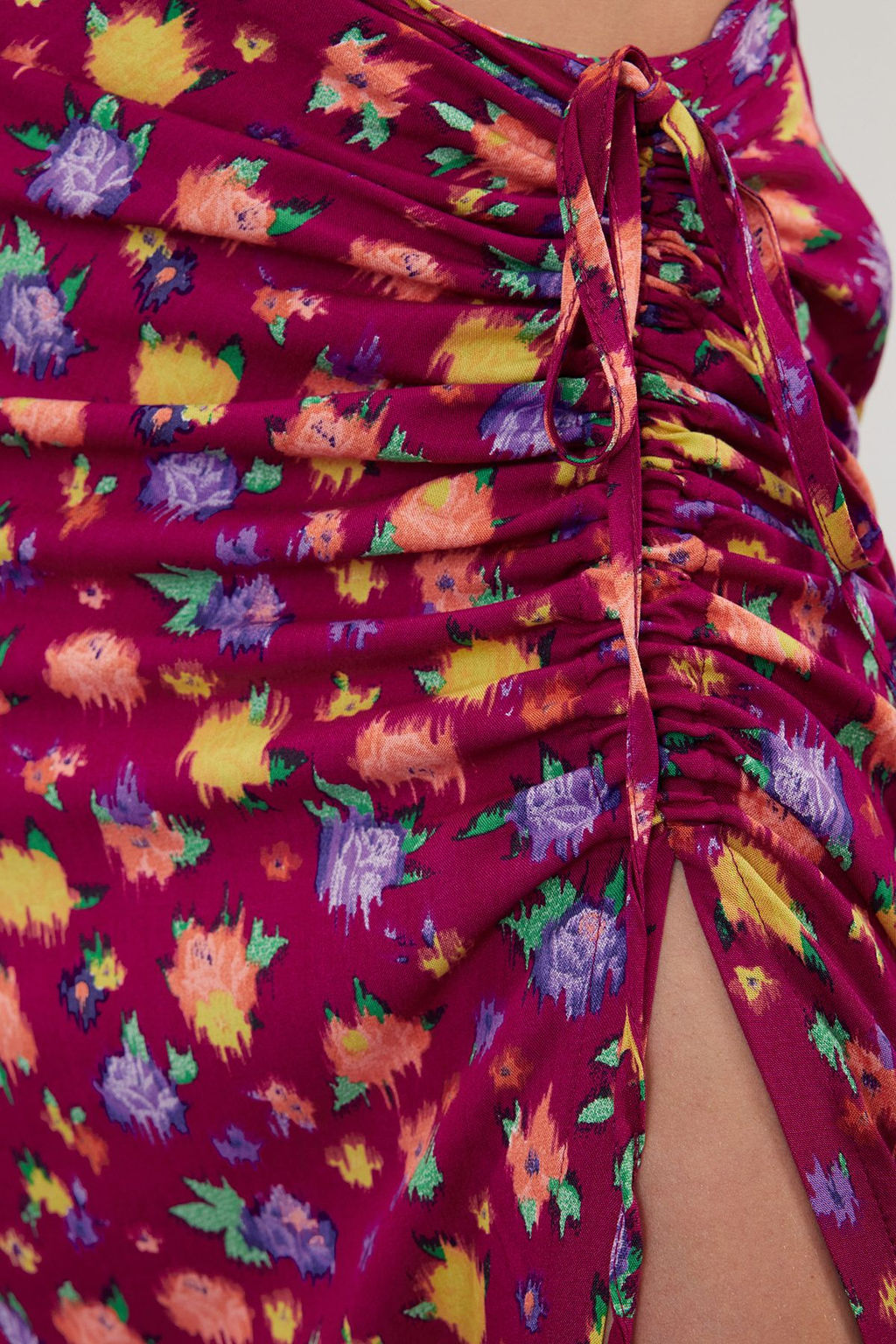 TRENDYOLMILLA Fusya Desenli Y?rtmac Detayl? Midi Boy Dokuma Etek TWOSS24ET00233  фото 4