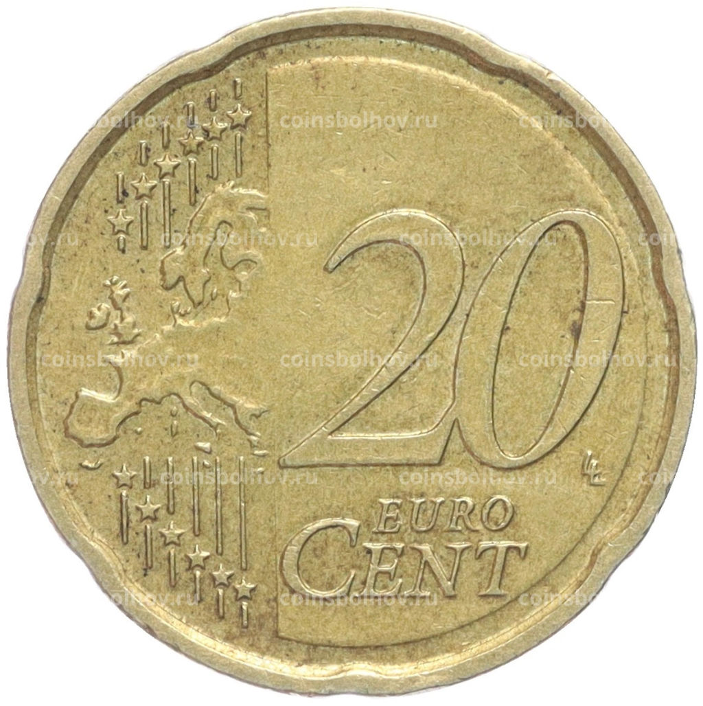 Монета 20 евроцентов 2014 года Латвия