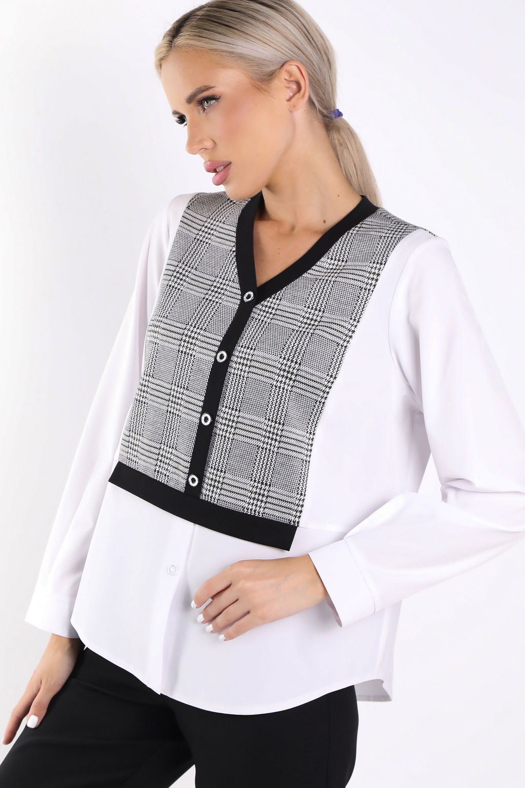 Блуза Кристи (белая) - Эльза фото 4