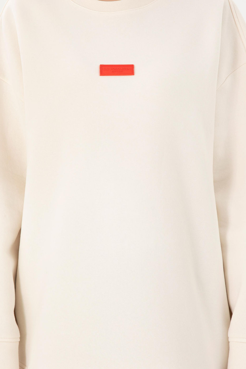 Женский кремовый свитшот с круглым вырезом - U.s. polo assn фото 6