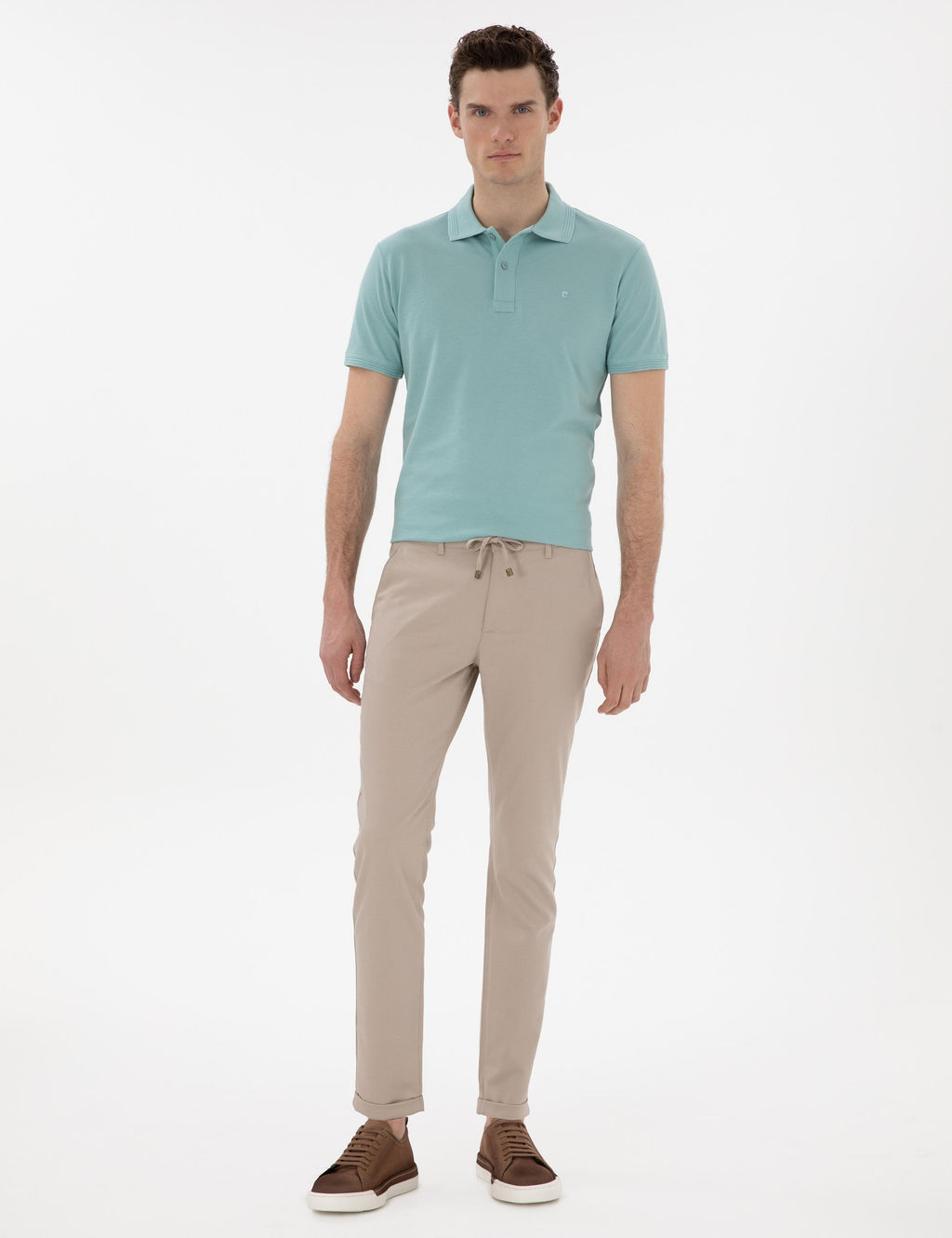 Koyu Mint Slim Fit K_vr_lmaz Polo Yaka Basic Ti__rt - Pierre cardin фото 11