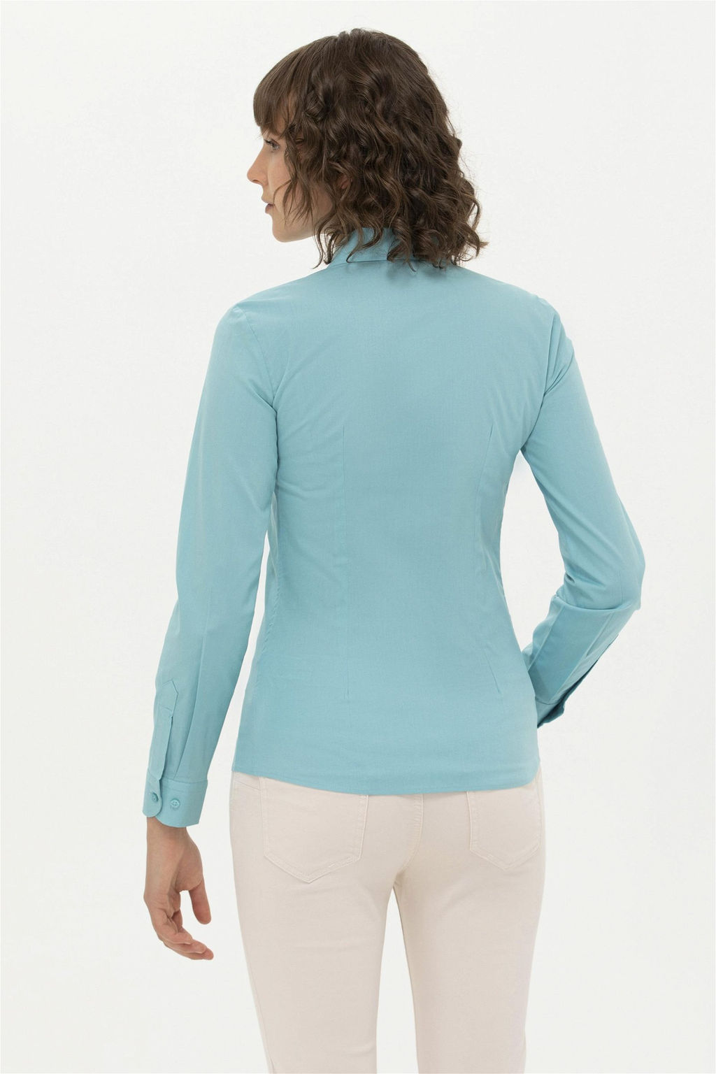 Женская мятная базовая рубашка с длинным рукавом Неожиданная скидка в корзине - U.s. polo assn фото 5