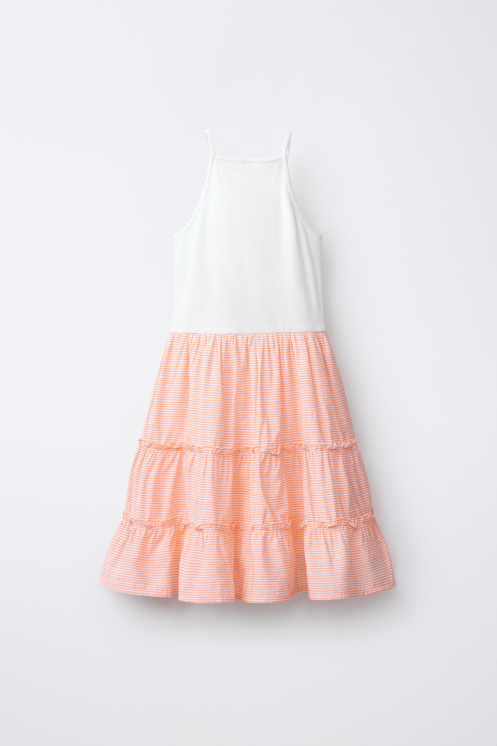 VESTIDO RIB VOLANTES / Naranja claro - Zara фото 2