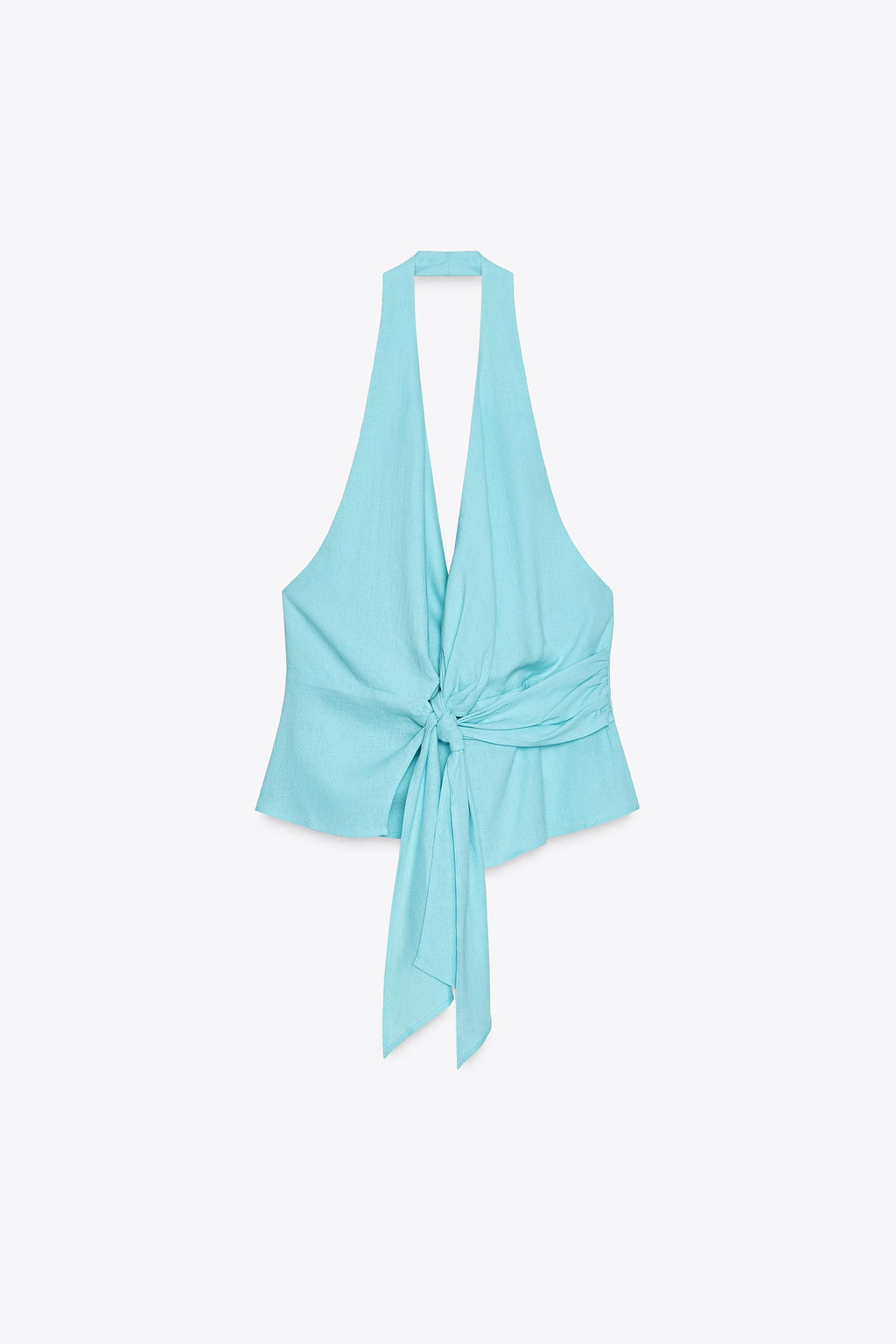 HALTER KNOT TOP IN A LINEN BLEND - Zara фото 3