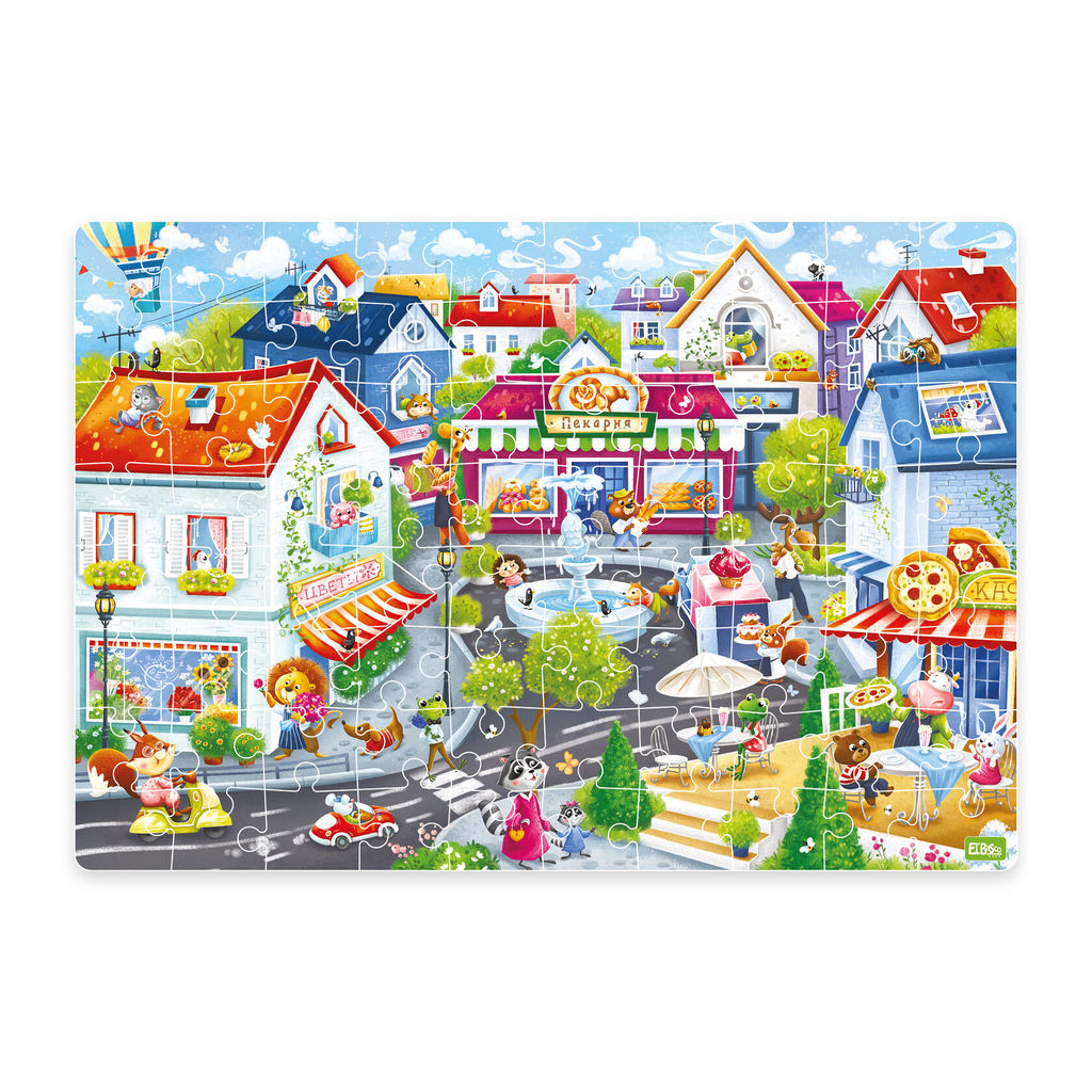 ElBascoKids / Пазл Виммельбух с заданиями Городок - El`BascoKids фото 3