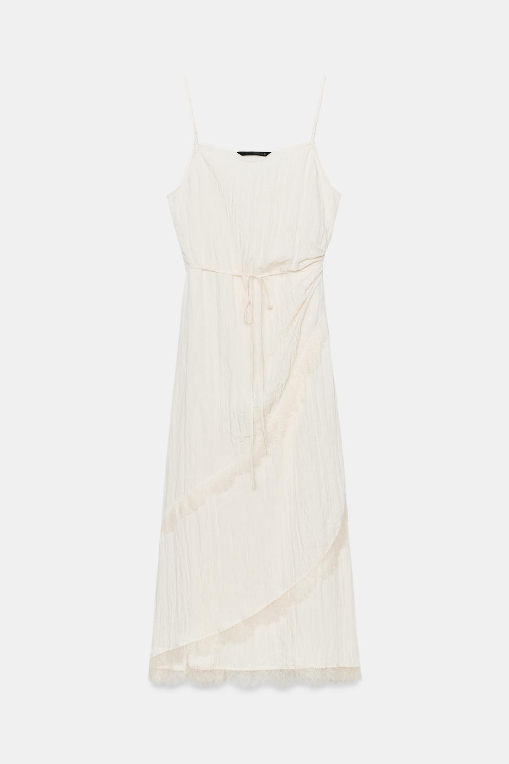VESTIDO MIDI LENCERO ENCAJE / Crudo - Zara фото 6