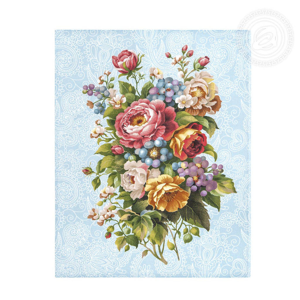 Набор полотенец из рогожки "Пионы" 45*60/3 шт. - 45*60 Полотенца из рогожки