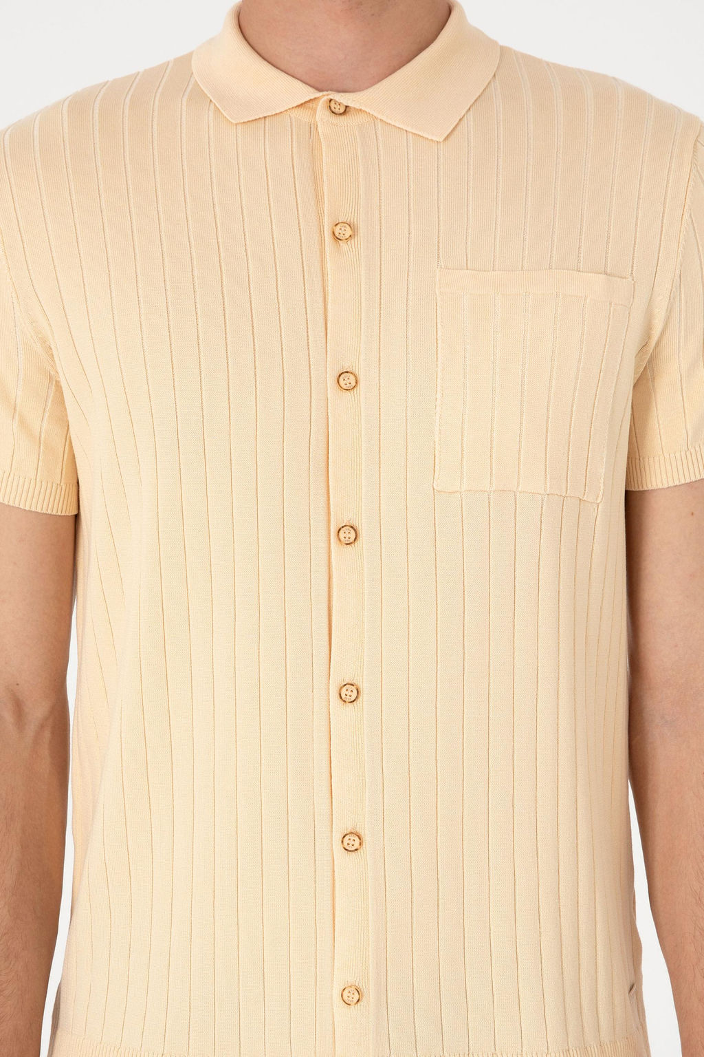 Erkek Slim Fit Bej D__meli Triko Ti__rt Sepette S_rpriz _ndirim - U.s. polo assn фото 6