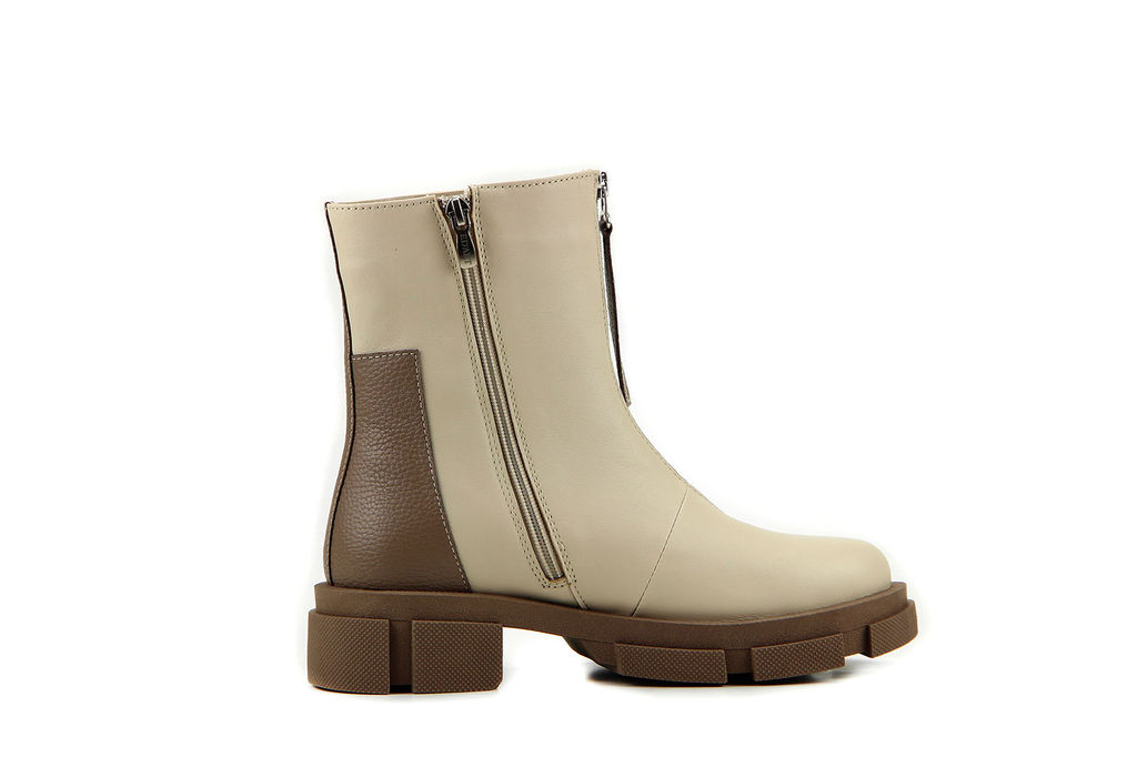 Ботинки 325.L.21074nut.Бежевый-кокао флотер/Шерсть