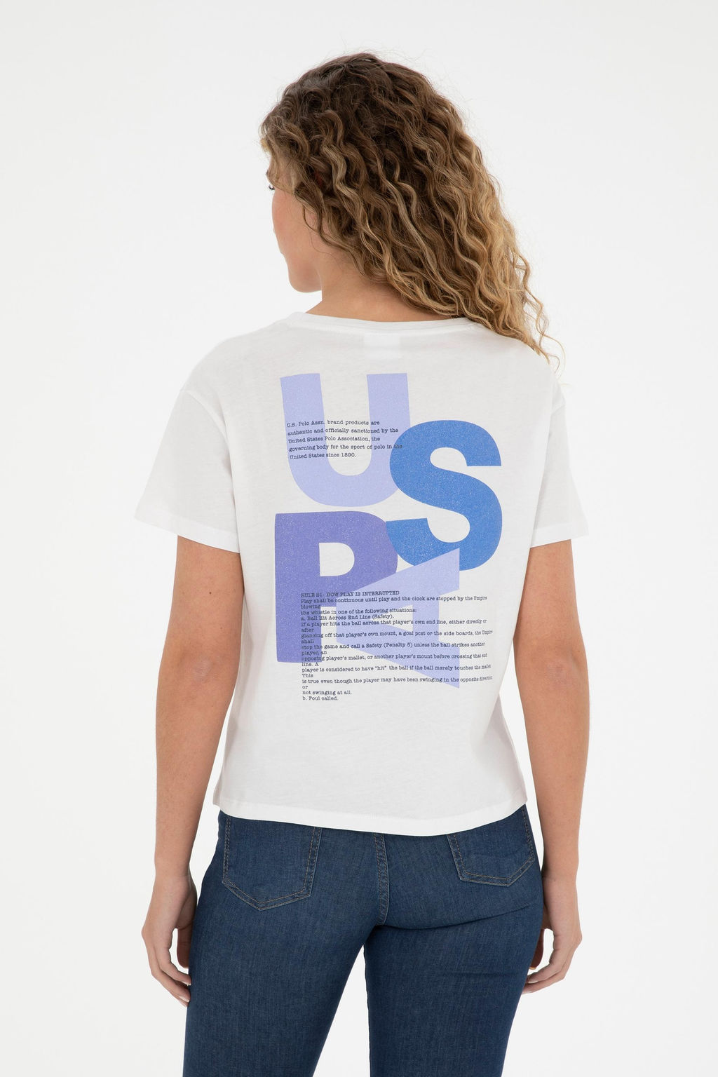 Женская футболка цвета экрю - U.s. polo assn фото 12
