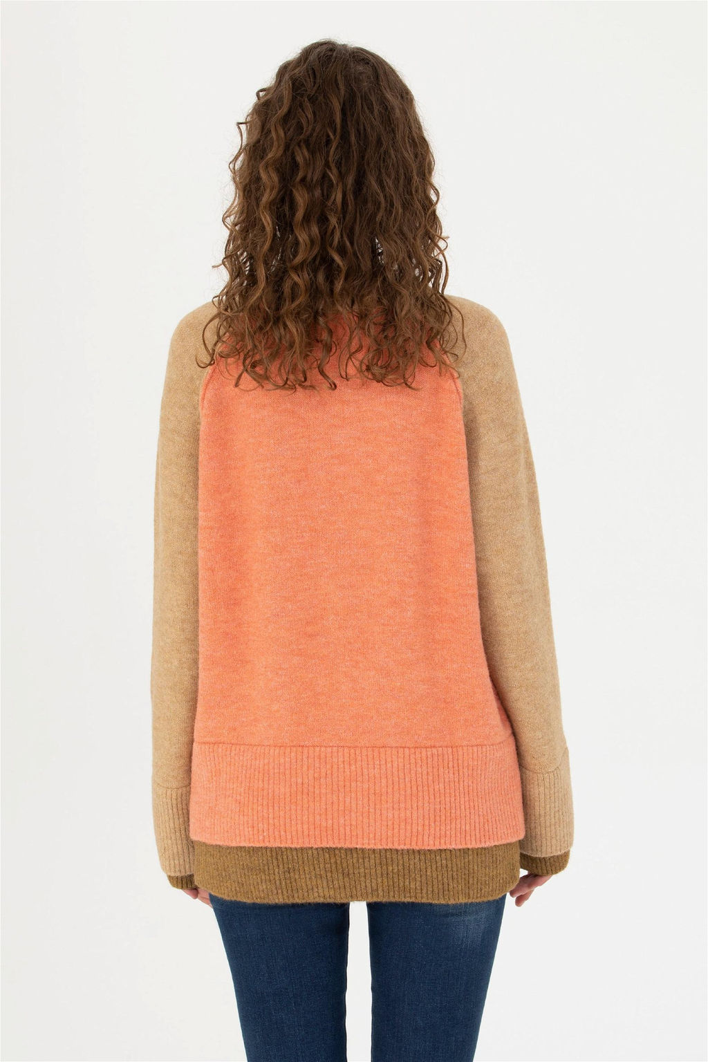 U. S. Polo Assn Женский свитер лососевого цвета с круглым вырезом - U.s. polo assn фото 12