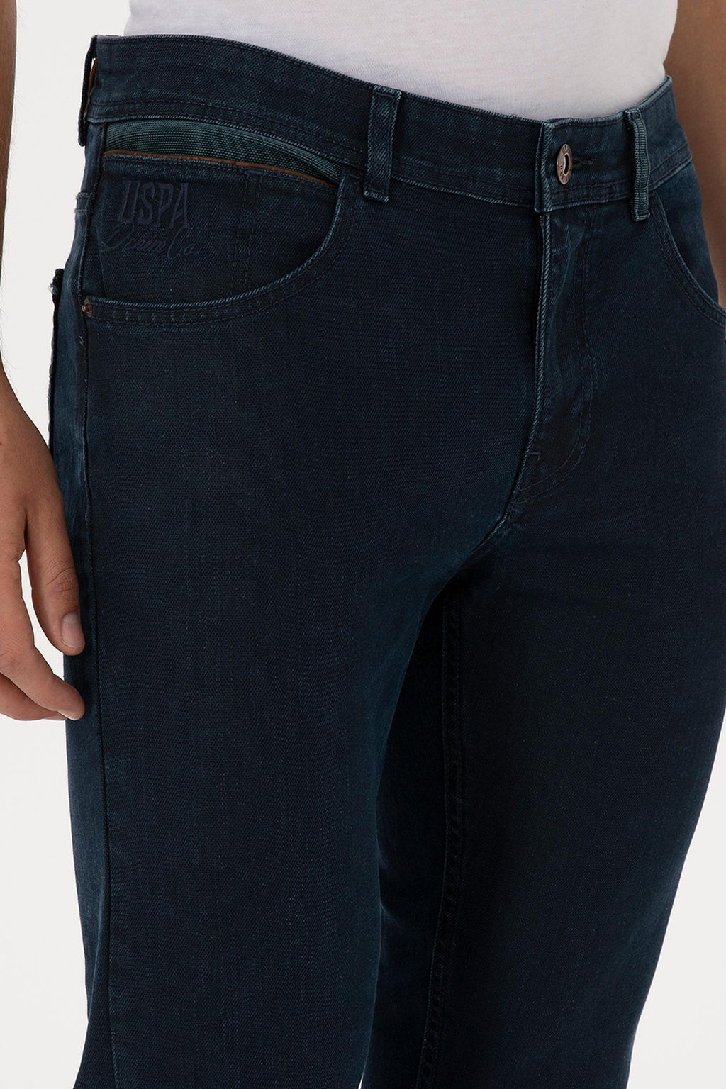 Erkek Koyu Mavi Slim Fit Jean Pantolon - U.s. polo assn фото 5