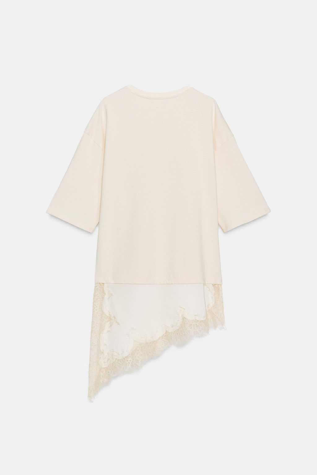 CONTRAST LACE T-SHIRT - Zara фото 15