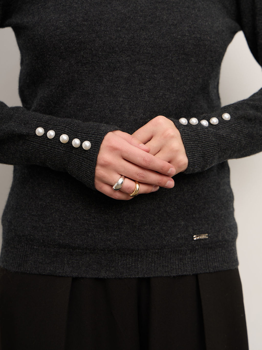 Джемпер из кашемира женский 01293 графит